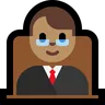 Man Judge: Medium Skin Tone Emoji 👨🏽‍⚖️ image - Microsoft Windows 10 Segoe UI Emoji style