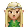 Elf: Medium-Light Skin Tone Emoji 🧝🏼 image - WhatsApp style