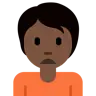 Person Frowning: Dark Skin Tone Emoji 🙍🏿 image - Twitter / X (Twemoji) style