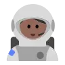 Astronaut: Medium-Dark Skin Tone Emoji 🧑🏾‍🚀 image - Tossface style