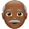 Old Man: Medium-Dark Skin Tone Emoji 👴🏾 image - Apple style