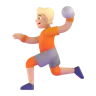 Person Playing Handball: Medium-Light Skin Tone Emoji 🤾🏼 image - Microsoft 3D Fluent style