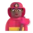 Man Firefighter: Medium-Dark Skin Tone