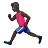Man Running: Dark Skin Tone