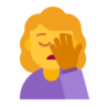 Woman Facepalming Emoji 🤦‍♀️ image - Microsoft Classic 2D style