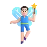 Man Fairy: Light Skin Tone Emoji 🧚🏻‍♂️ image - Microsoft 3D Fluent style