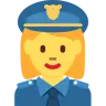 Woman Police Officer Emoji 👮‍♀️ image - Twitter / X (Twemoji) style