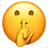 面部用手指覆盖闭合的嘴唇