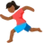 Person Running: Medium-Dark Skin Tone