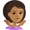 Person Gesturing No: Medium Skin Tone Emoji 🙅🏽 image - Facebook Messenger (2016) style