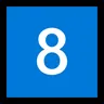 Keycap: 8 Emoji 8️⃣ image - Microsoft Windows 10 Segoe UI Emoji style