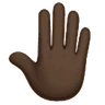 Raised Back Of Hand: Dark Skin Tone Emoji 🤚🏿 image - Huawei Harmony OS style