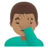 Man Facepalming: Medium Skin Tone Emoji 🤦🏽‍♂️ image - Google Noto Color style