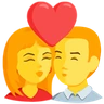 Эмодзи Поцелуй 💏 image - Facebook Messenger (2016) style