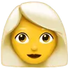 Woman: White Hair Emoji 👩‍🦳 image - Apple style