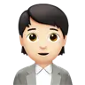 Office Worker: Light Skin Tone Emoji 🧑🏻‍💼 image - Apple style