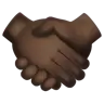 Handshake: Dark Skin Tone Emoji 🤝🏿 image - WhatsApp style