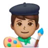Man Artist: Medium Skin Tone Emoji 👨🏽‍🎨 image - Samsung style