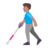 Man With White Cane: Medium Skin Tone