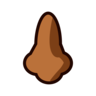 Nose: Medium-Dark Skin Tone Emoji 👃🏾 image - Emojidex style
