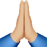 Folded Hands: Medium-Light Skin Tone Emoji 🙏🏼 image - Apple style