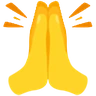 Emoji Persona con le mani giunte 🙏 image - Facebook Messenger (2016) style