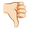 Thumbs Down: Light Skin Tone Emoji 👎🏻 image - Google Noto Color Animated style