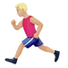 Man Running: Medium-Light Skin Tone Emoji 🏃🏼‍♂️ image - Apple style
