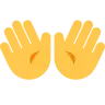Эмодзи Открытые ладони 👐 image - Tossface style