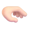 Palm Down Hand: Light Skin Tone Emoji 🫳🏻 image - Microsoft 3D Fluent style