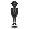 Person In Suit Levitating: Dark Skin Tone Emoji 🕴🏿 image - Huawei Harmony OS style