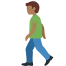 Man Walking: Medium-Dark Skin Tone Emoji 🚶🏾‍♂️ image - Twitter / X (Twemoji) style