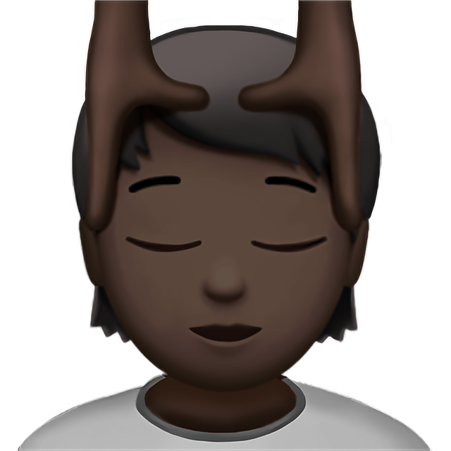 Person Getting Massage: Dark Skin Tone