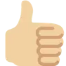 Thumbs Up: Medium-Light Skin Tone Emoji 👍🏼 image - Twitter / X (Twemoji) style
