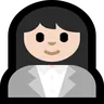 Woman Office Worker: Light Skin Tone Emoji 👩🏻‍💼 image - Microsoft Windows 10 Segoe UI Emoji style