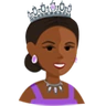 Princess: Medium-Dark Skin Tone Emoji 👸🏾 image - Facebook Messenger (2016) style