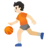 Person Bouncing Ball: Light Skin Tone Emoji ⛹🏻 image - Google Noto Color style