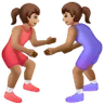 Women Wrestling: Medium Skin Tone Emoji 🤼🏽‍♀️ image - Samsung style