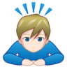 Man Bowing: Light Skin Tone Emoji 🙇🏻‍♂️ image - Emojidex style