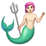 Merman: Light Skin Tone Emoji 🧜🏻‍♂️ image - WhatsApp style