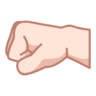 Left-Facing Fist: Light Skin Tone Emoji 🤛🏻 image - Emojidex style