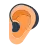 Ear With Hearing Aid: Medium-Light Skin Tone