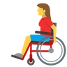 Woman In Manual Wheelchair Emoji 👩‍🦽 image - Skype style