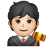 Judge: Light Skin Tone Emoji 🧑🏻‍⚖️ image - Samsung style