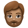 Person: Medium Skin Tone, Beard Emoji 🧔🏽 image - Huawei Harmony OS style
