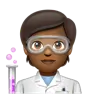 Scientist: Medium-Dark Skin Tone Emoji 🧑🏾‍🔬 image - WhatsApp style