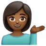Woman Tipping Hand: Medium-Dark Skin Tone Emoji 💁🏾‍♀️ image - WhatsApp style