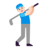 Man Golfing: Light Skin Tone Emoji 🏌🏻‍♂️ image - Microsoft Classic 2D style