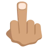 Middle Finger: Medium Skin Tone Emoji 🖕🏽 image - EmojiTwo style