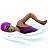 Woman Swimming: Medium Skin Tone